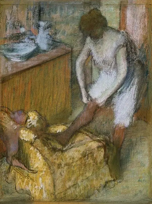 Nainen, jolla on sukat - Edgar Degas