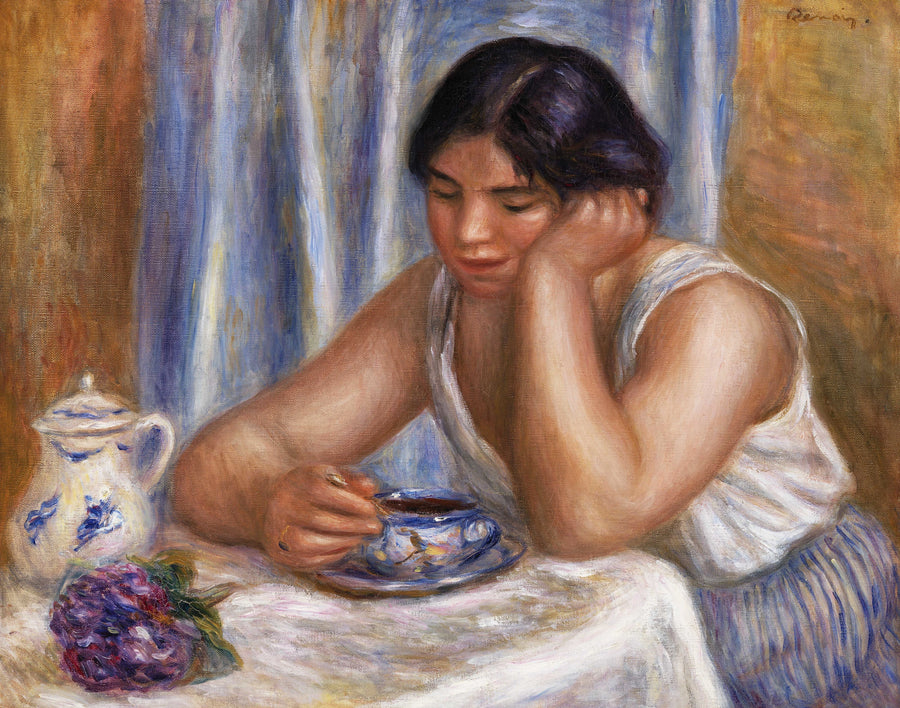 Nainen nauttimassa suklaata - Pierre-Auguste Renoir