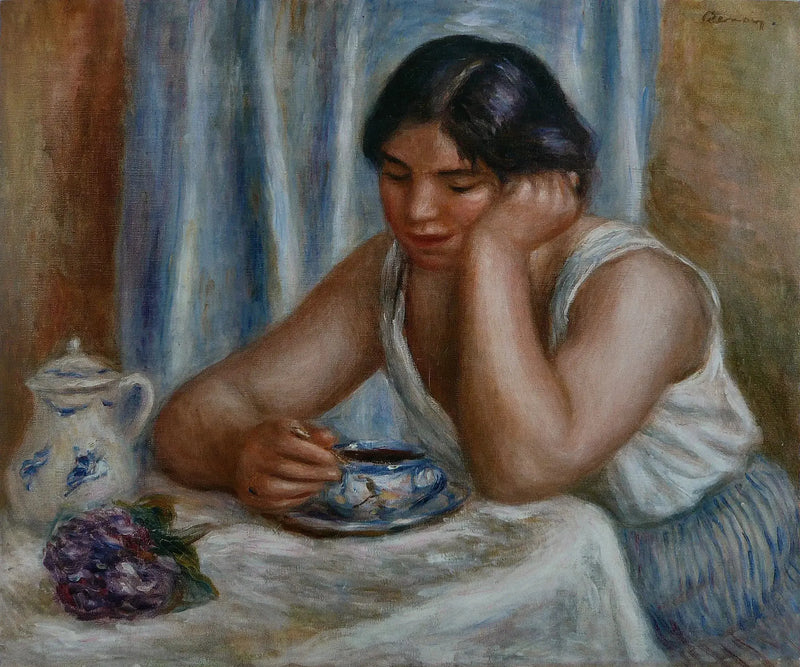 Nainen nauttimassa suklaata - Pierre-Auguste Renoir