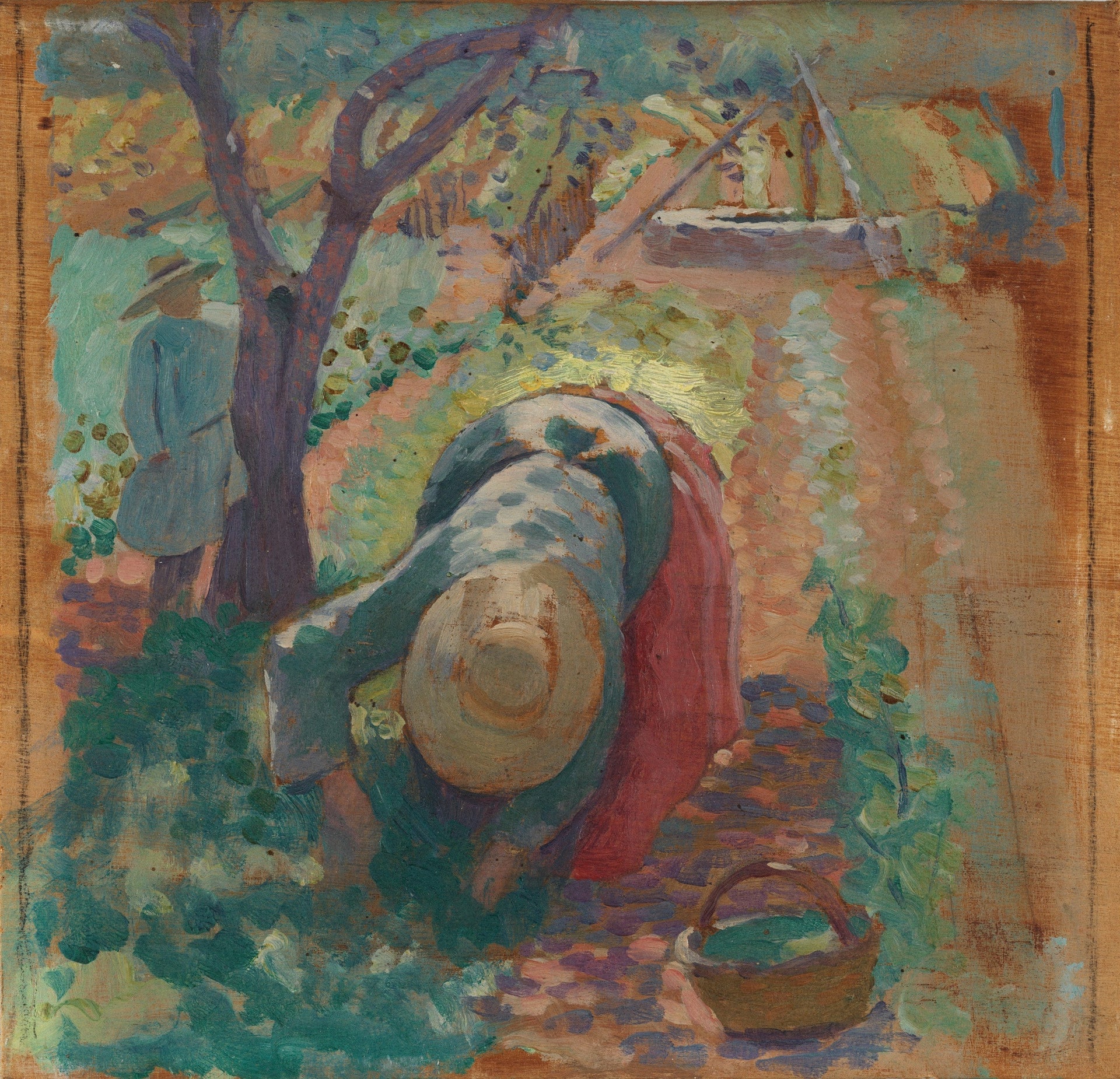 Femme récoltant des légumes - Henri-Edmond Cross image 1 reproduction réalisée par Alpha Reproduction