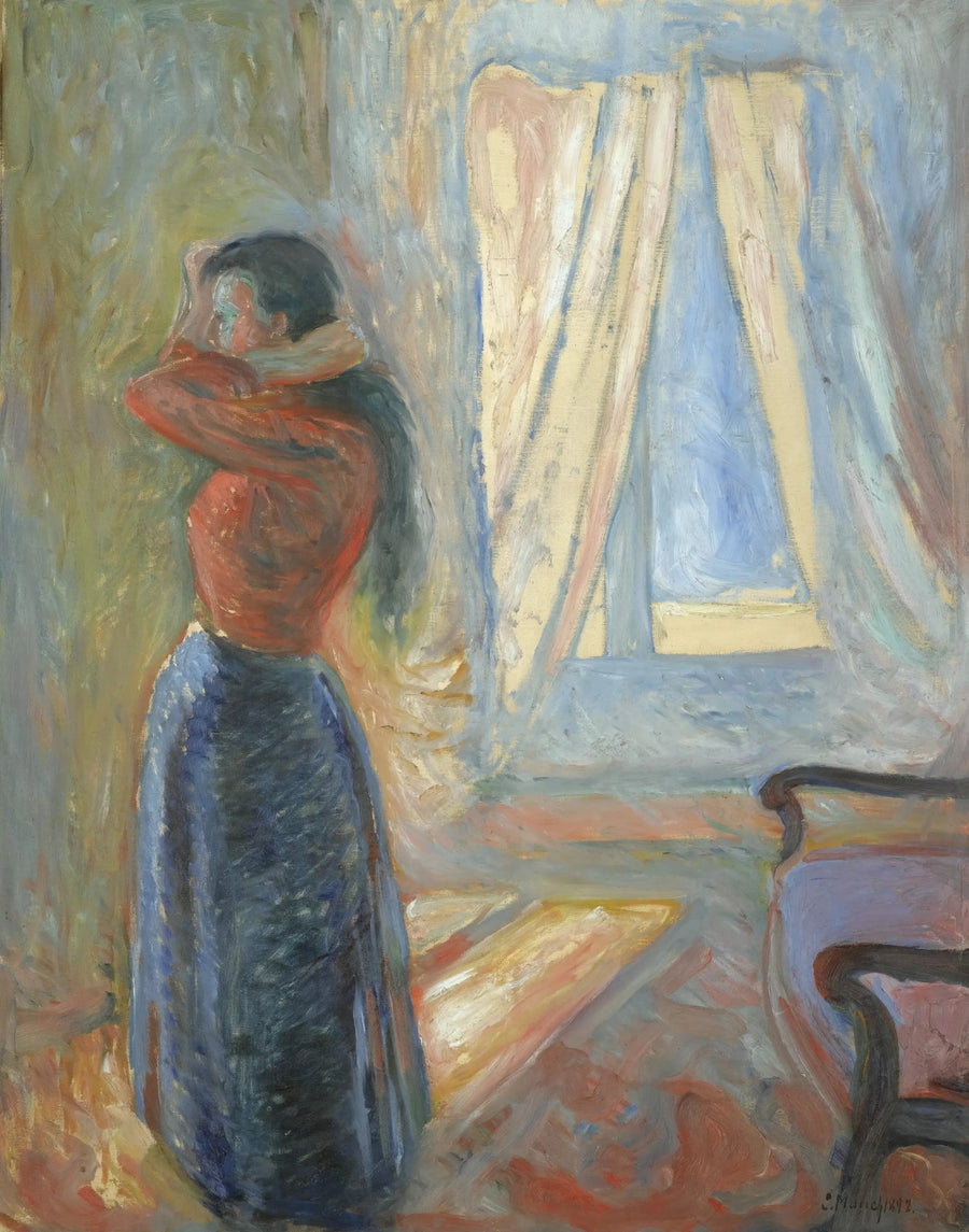 Nainen katsoo peiliin - Edvard Munch