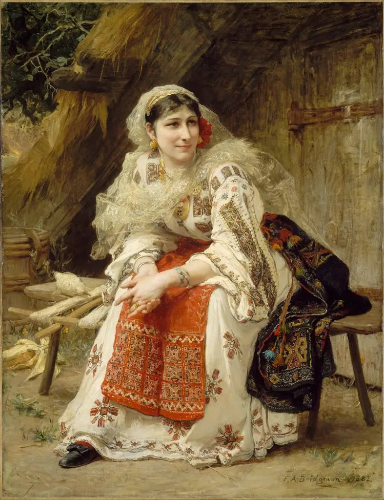 romanialainen nainen - Frederick Arthur Bridgman