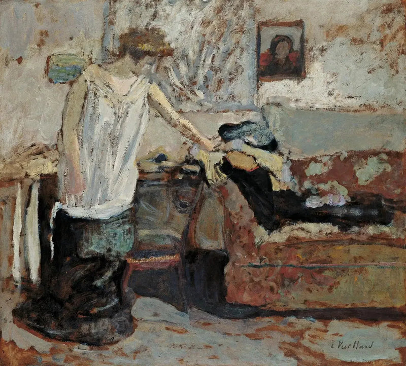 Nainen riisumassa - Édouard Vuillard