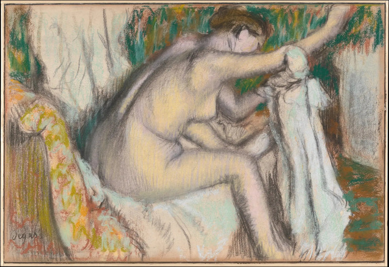 Nainen kuivaamassa kättään - Edgar Degas