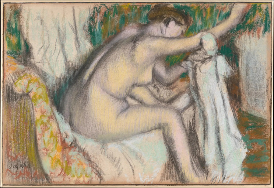 Nainen kuivaamassa kättään - Edgar Degas