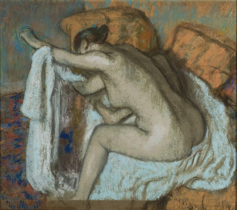 Nainen kuivaamassa vasenta kättään - Edgar Degas