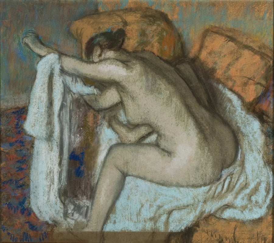 Nainen kuivaamassa vasenta kättään - Edgar Degas