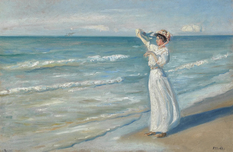 Nainen rannalla. - Michael Peter Ancher