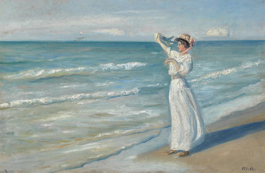 Nainen rannalla. - Michael Peter Ancher