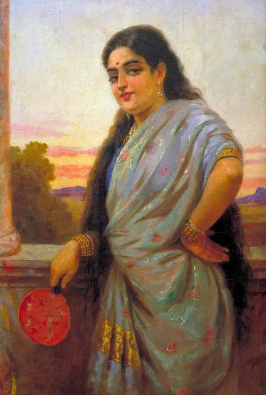 Nainen, joka pitää viuhkaa - Ravi Varmâ