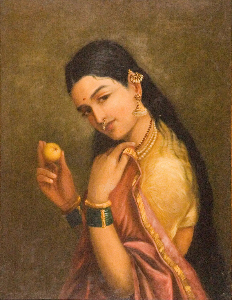 Nainen, joka pitää hedelmää - Ravi Varmâ