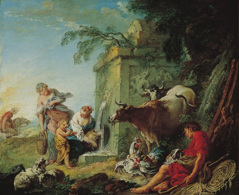 Naiset lähteellä - François Boucher