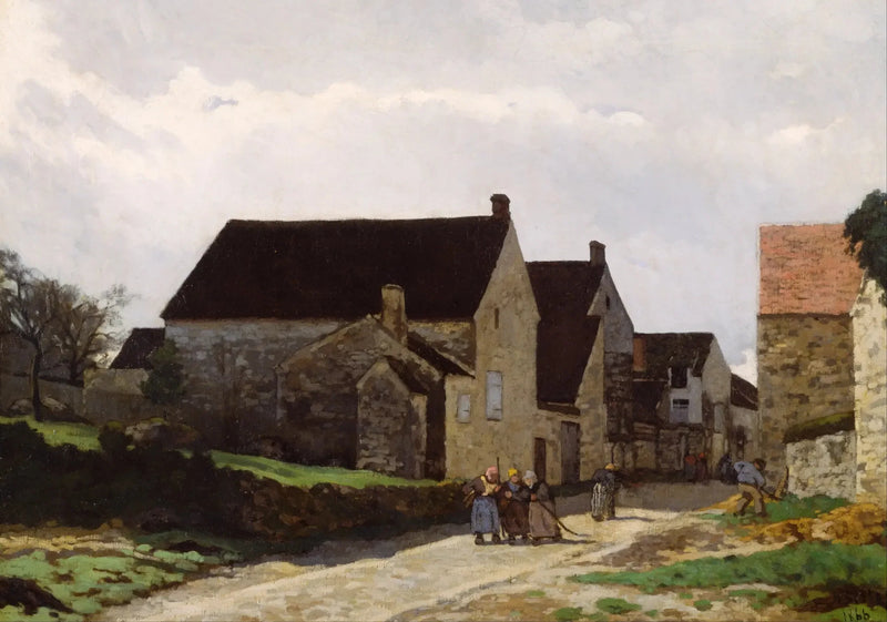 Naiset metsään menossa, maisema - Alfred Sisley