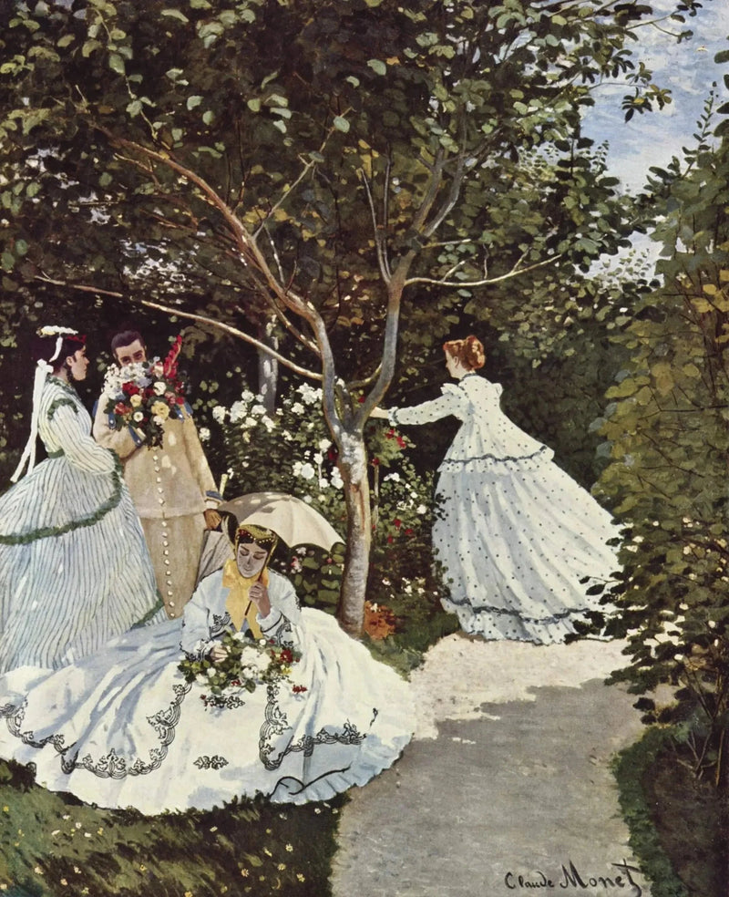 Naiset puutarhassa W67 - Claude Monet