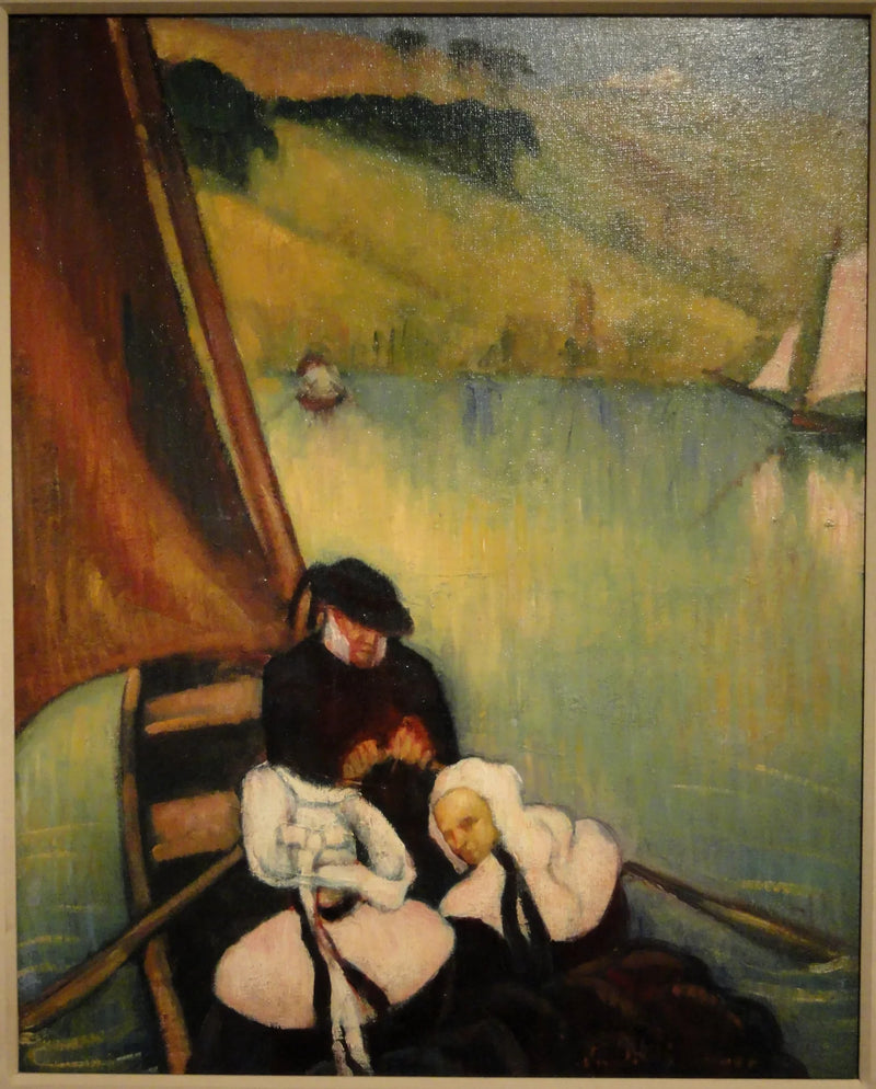Bretton-naiset laivassa - Émile Bernard