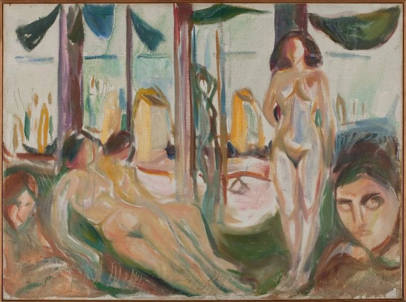 Alastomat naiset meren äärellä - Edvard Munch