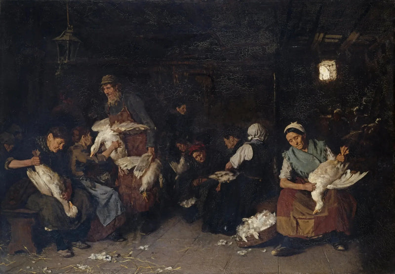 Naiset riistämässä hanhia - Max Liebermann