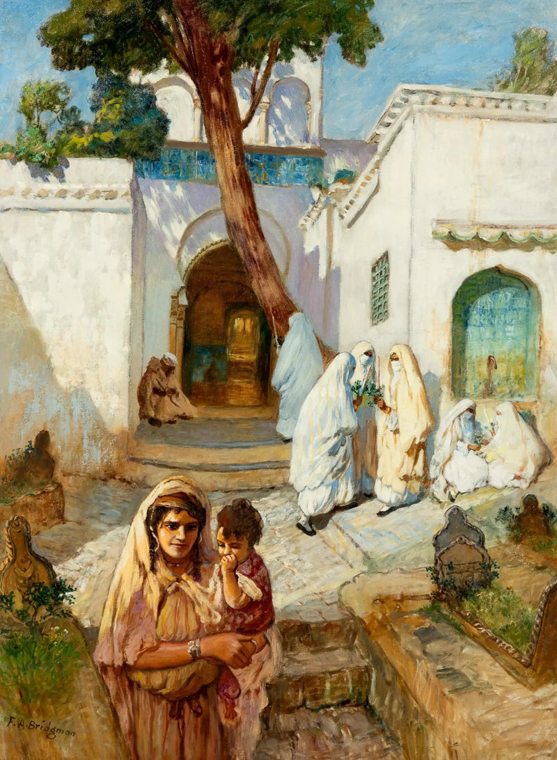 Naiset lähellä Sidi Abderrahman - Frederick Arthur Bridgman