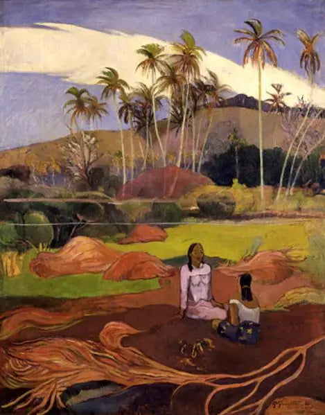 Naiset palmujen lähellä - Paul Gauguin