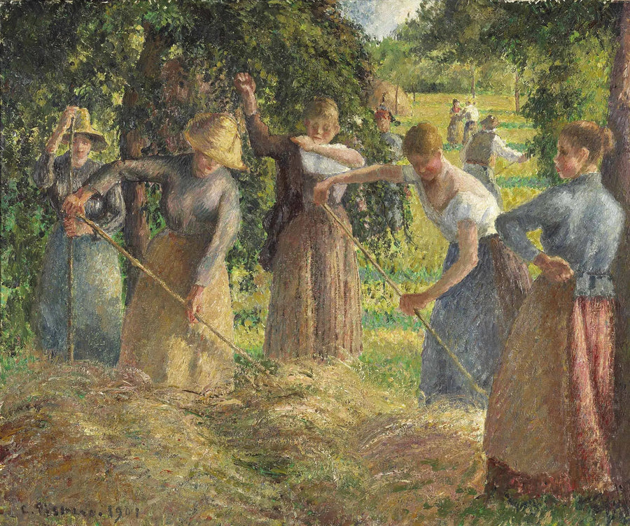 Heinänteko Éragnyssa - Camille Pissarro