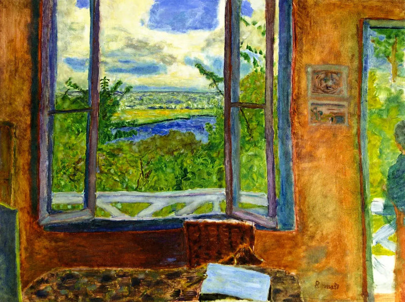 Avoin ikkuna Seine-joelle Vernonnet'ssa - Pierre Bonnard