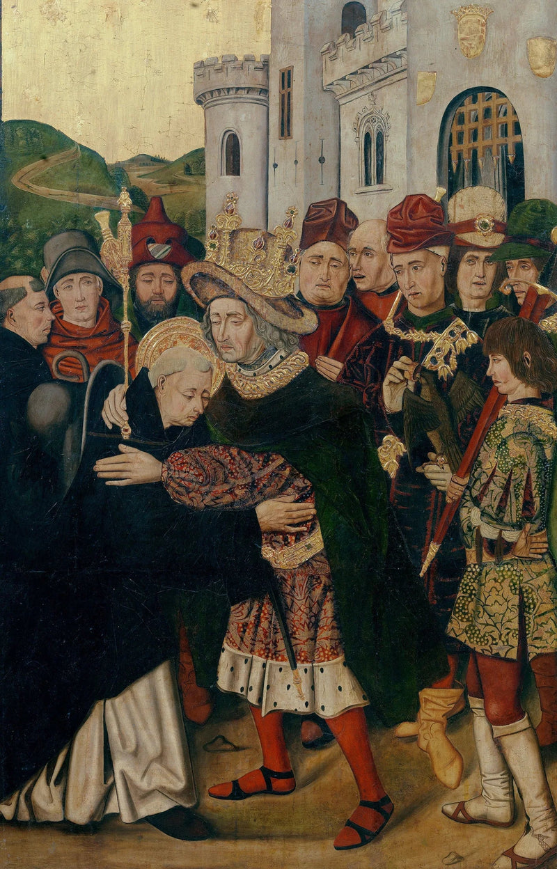 Ferdinand Ier de Castille vastaanottaa pyhimys Dominique de Silos - Bartolomé Bermejo