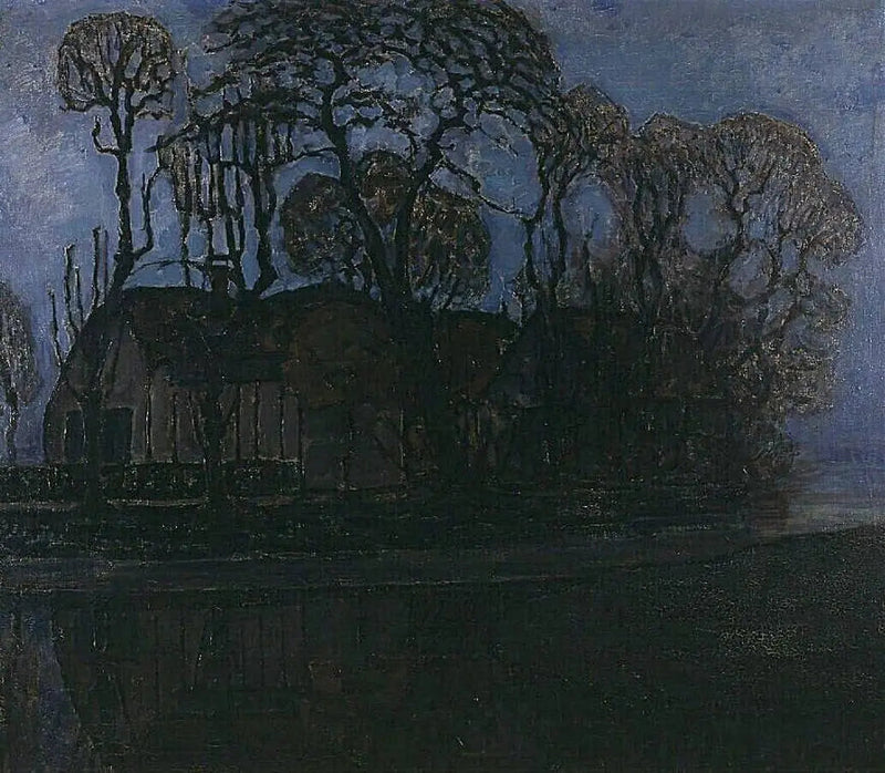 Duivendrechtin tila illalla - Piet Mondrian