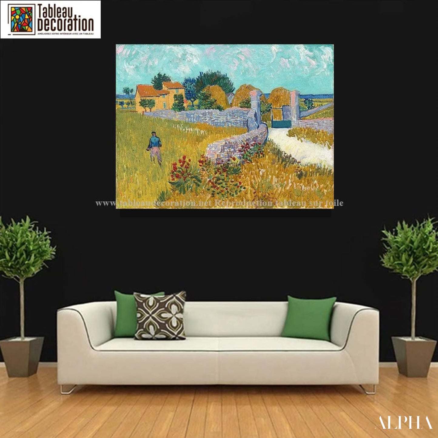 Ferme en Provence - Van Gogh - Reproductions de tableaux et peintures haut de gamme