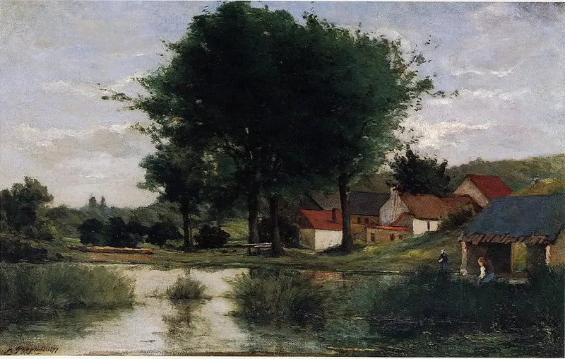 Tila lammen lähellä, tai Syksyinen maisema - Paul Gauguin