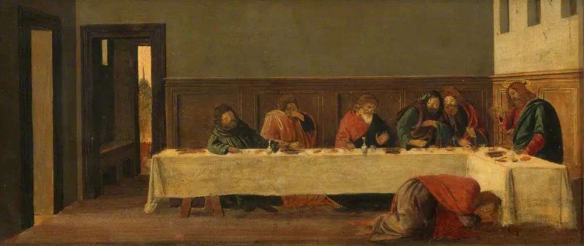 Le Festin dans la maison de Simon de Botticelli, prédelle de Philadelphie – reproduction peinture à l’huile sur toile