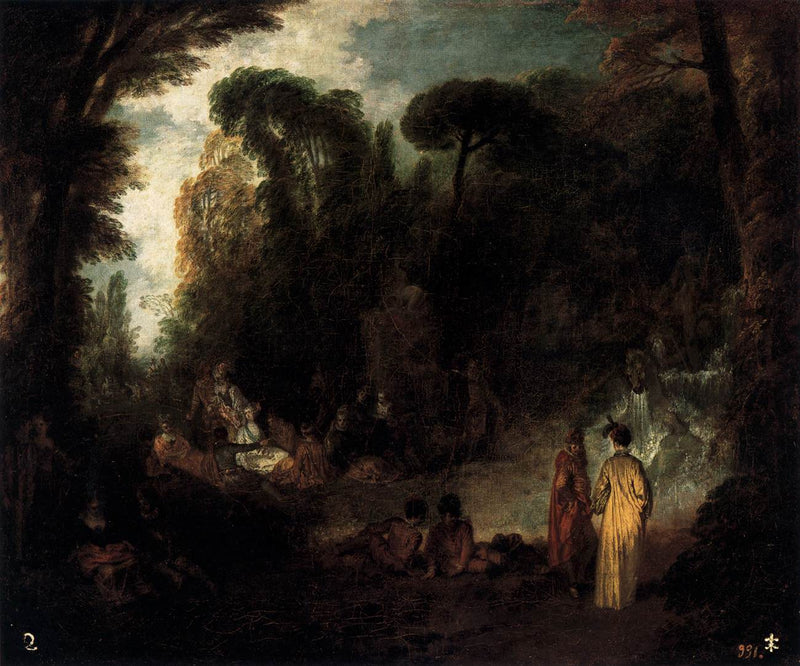 Juhla puistossa - Antoine Watteau
