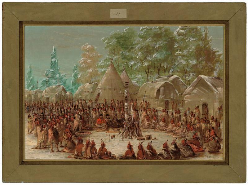 La fête de La Salle s'est régalée dans le village de l'Illinois. 2 janvier 1680 - George Catlin