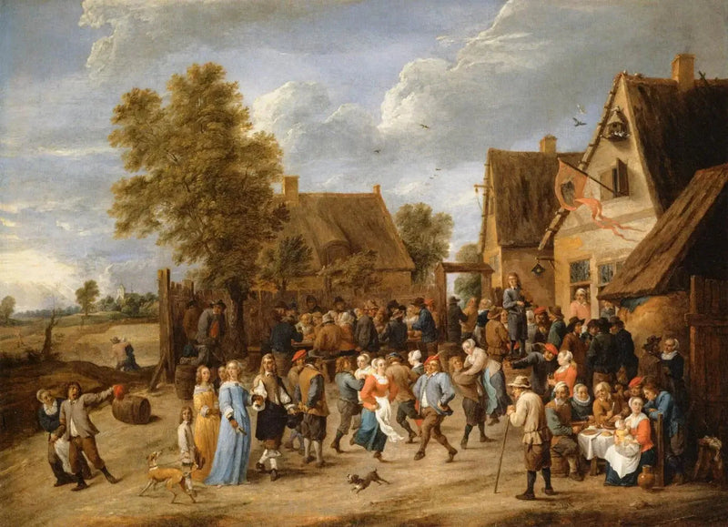 Kyläjuhla aristokraattisen pariskunnan kanssa - David Teniers nuorempi