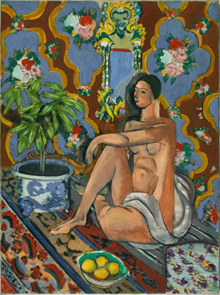 Koristeellinen hahmo koristeellisella taustalla - Henri Matisse