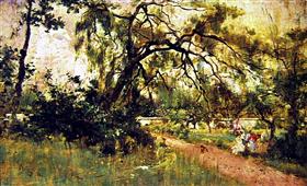 Naisten figuurit puistossa - Giovanni Boldini