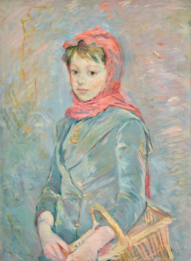 Koristeellinen teline, jossa on kori - Berthe Morisot