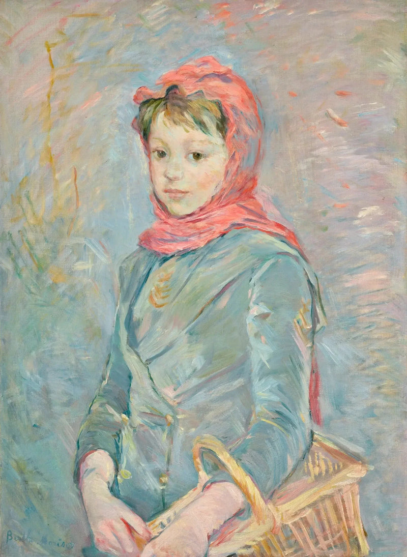 Koristeellinen teline, jossa on kori - Berthe Morisot