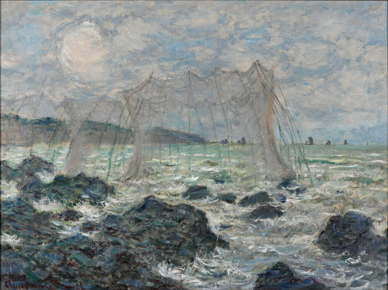 Kalastusverkot paikassa Pourville W768 - Claude Monet