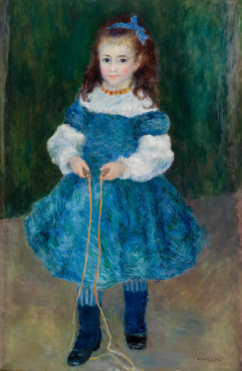 Hyppynarulla leikkivä tyttö (Potretti Delphine Legrandista) - Pierre-Auguste Renoir
