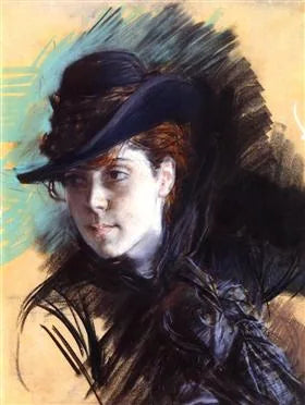 Tyttö mustapipoisessa hatussa - Giovanni Boldini