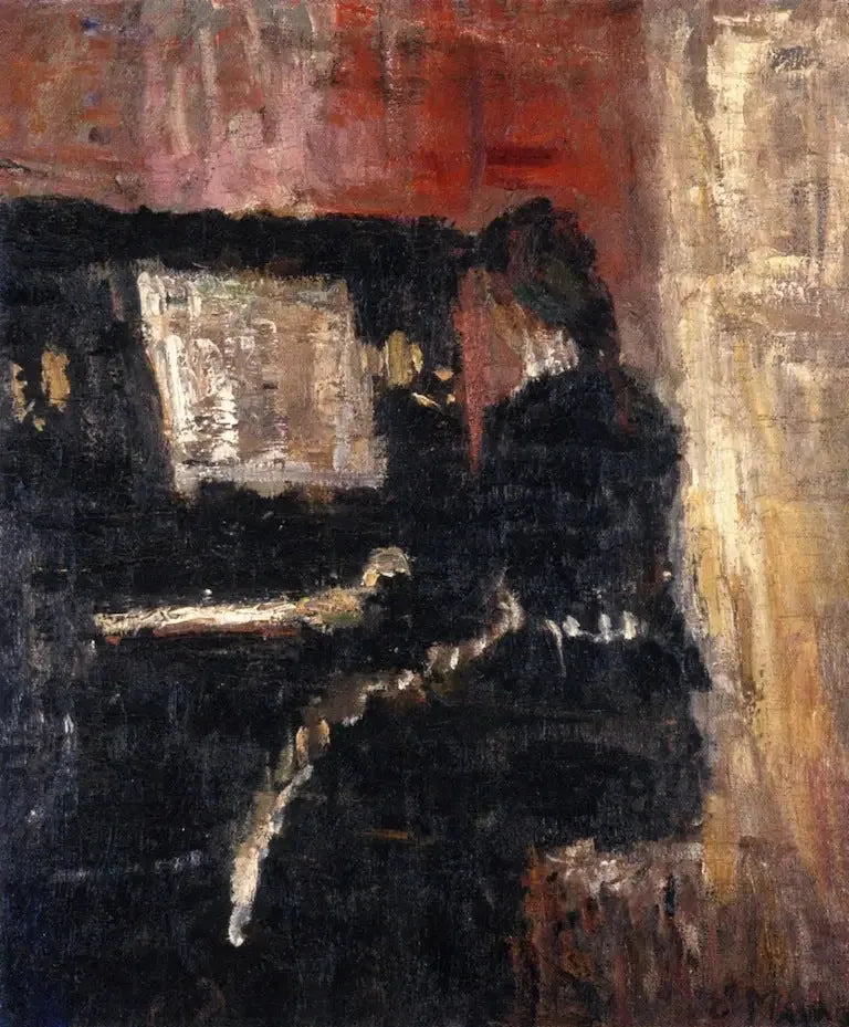 Tyttö pianolla - Edvard Munch