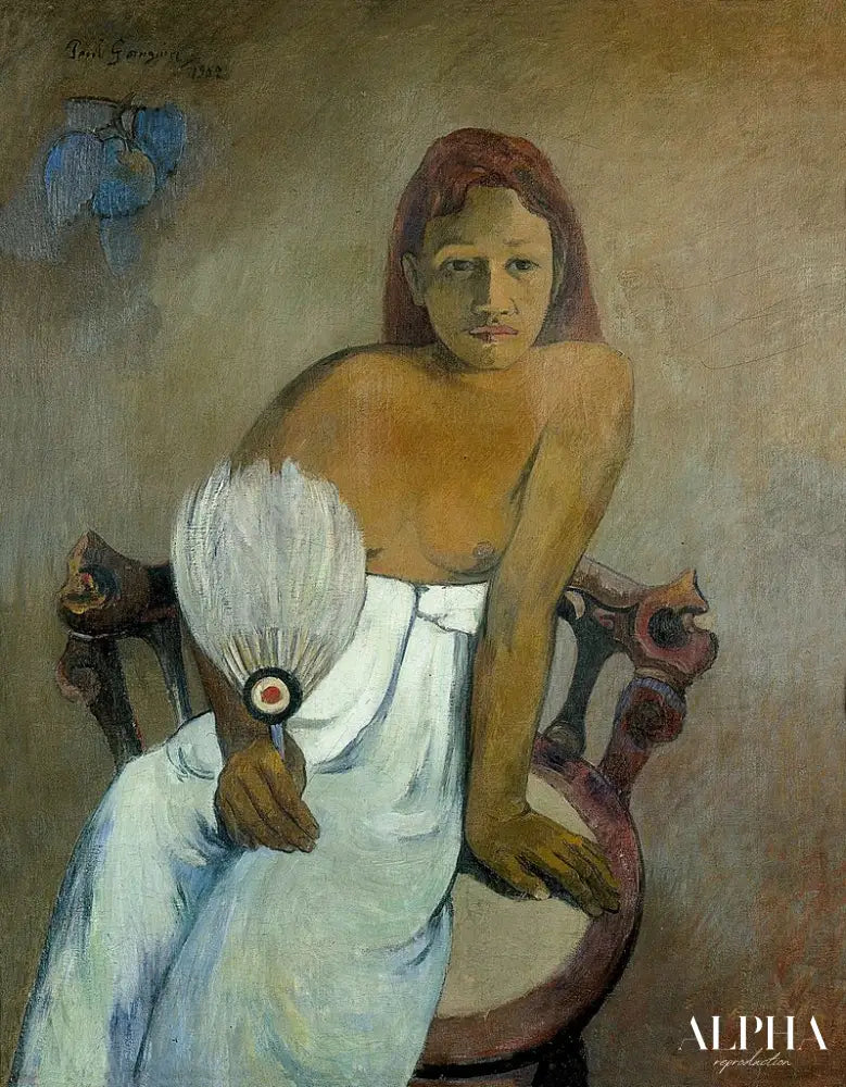 Fille avec des éventails - Paul Gauguin - Reproductions de tableaux et peintures haut de gamme