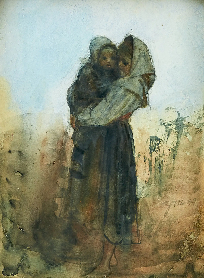 Tytär lapsen kanssa - Anders Zorn