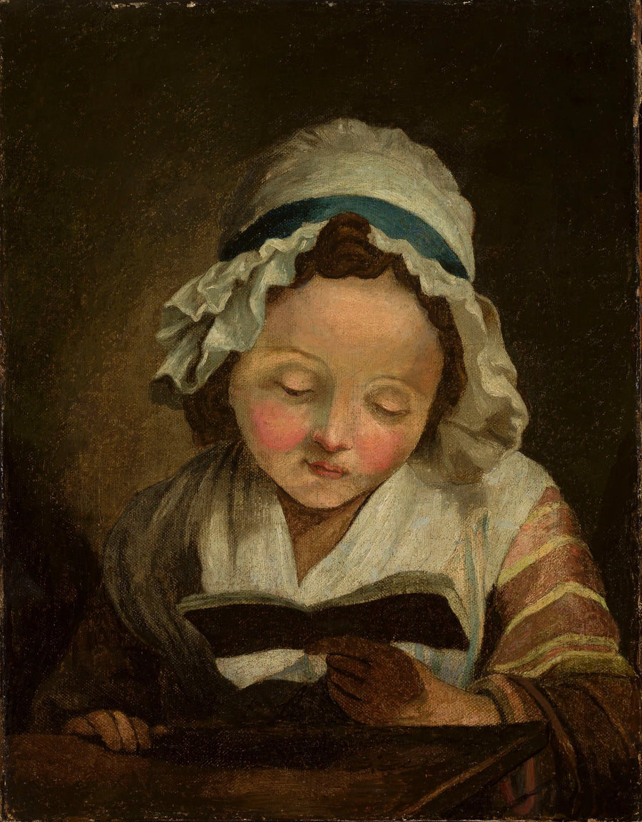 Tyttö kirjan kanssa - Jean-Baptiste Greuze