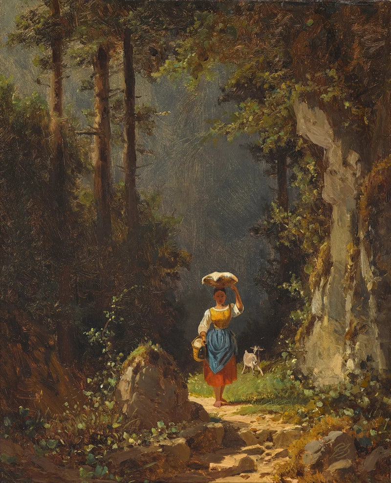 Tyttö vuohen kanssa - Carl Spitzweg