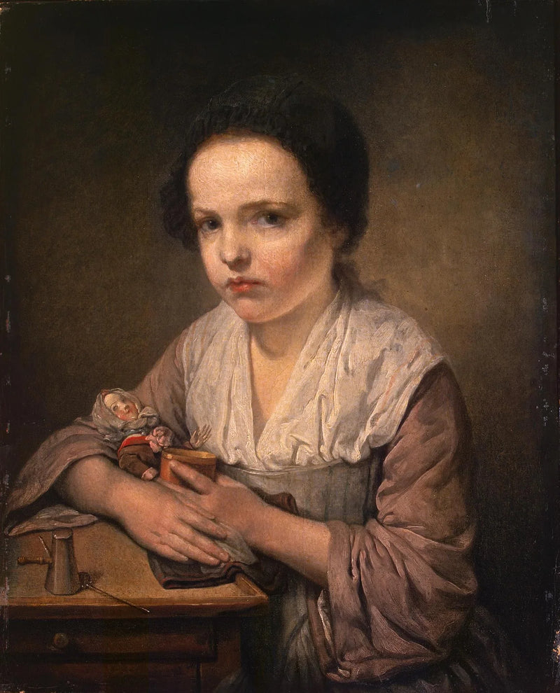 Tytär lelulla - Jean-Baptiste Greuze