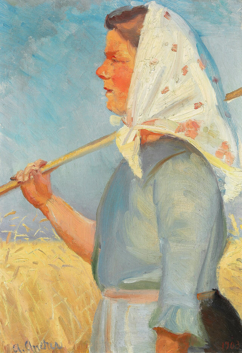 Sadonkorjuutyttö - Anna Ancher