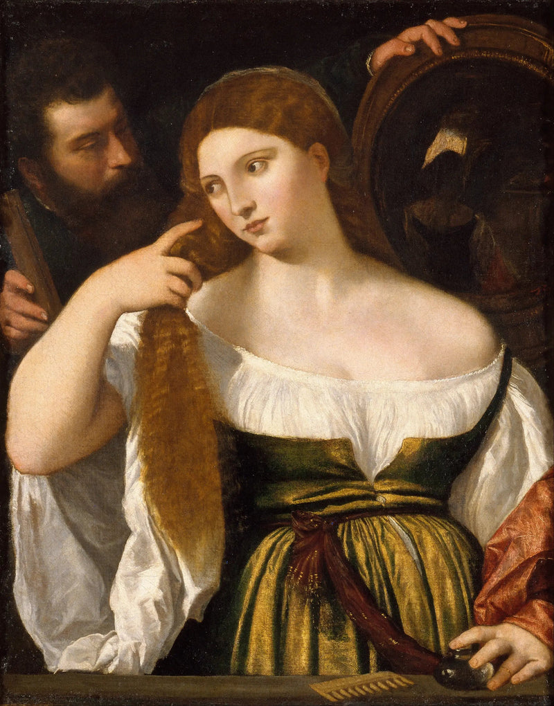 Tyttö peilinsä edessä - Titian