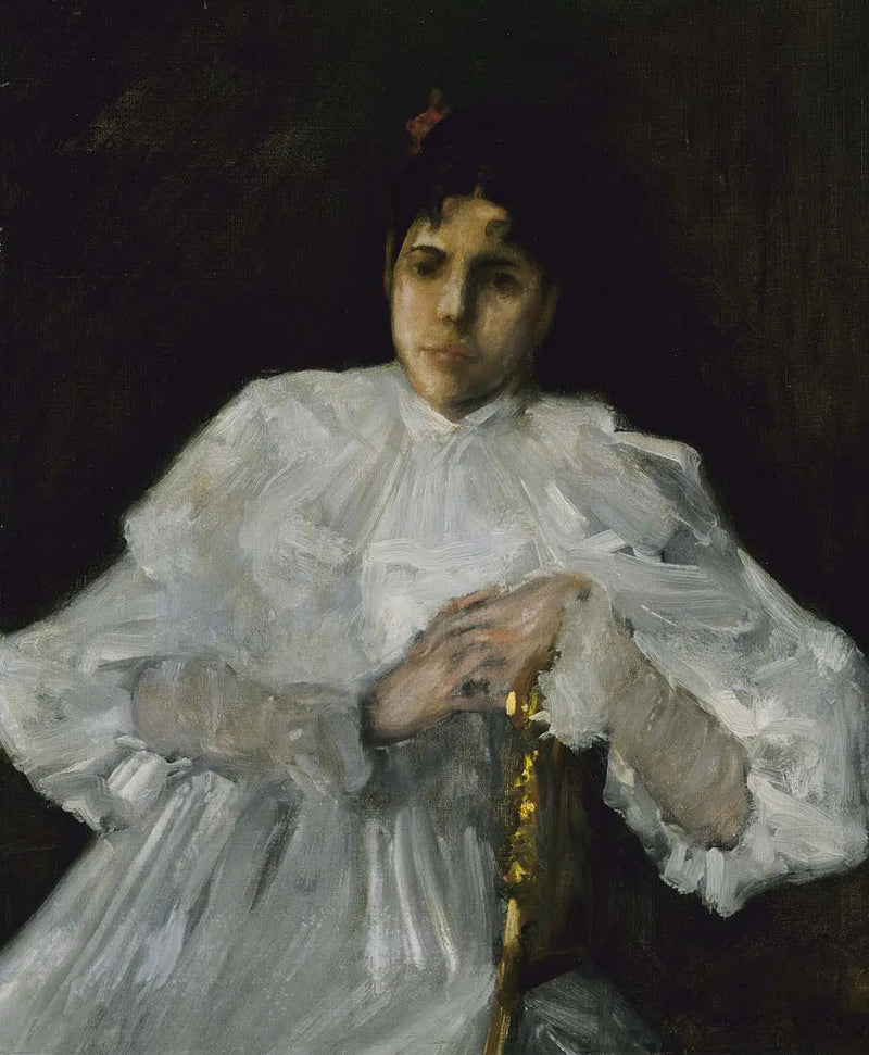 Tyttö valkoisessa - William Merritt Chase