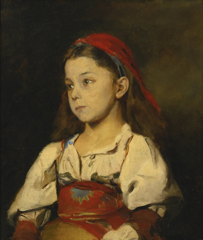 Tyttö Ciociaro-puvussa - William Merritt Chase